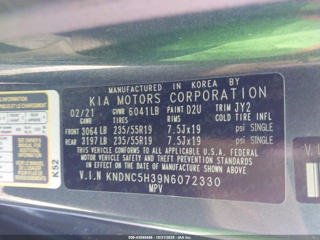 2022 KIA CARNIVAL MPV EX 9