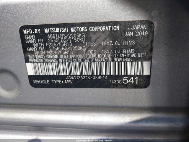 2019 MITSUBISHI OUTLANDER SEL 9