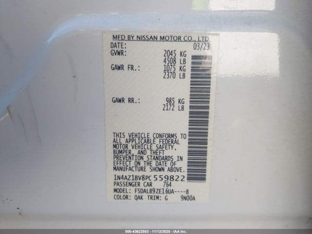 2023 NISSAN LEAF S 40 KWH 9