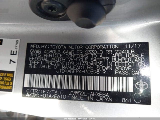 2017 TOYOTA PRIUS PRIME PLUS 9
