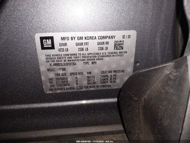 2020 BUICK ENCORE GX FWD SELECT 9