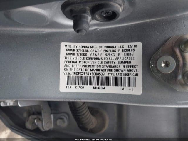 2019 HONDA CIVIC LX 9