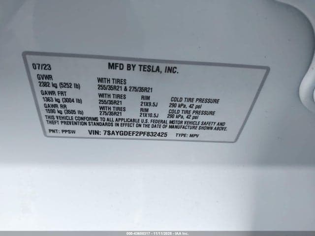 2023 TESLA MODEL Y PERFORMANCE DUAL MOTOR ALL-WHEEL DRIVE 9