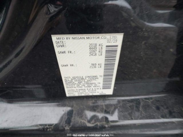 2019 NISSAN ALTIMA 2.5 SR 9