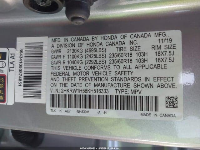 2019 HONDA CR-V EX 9