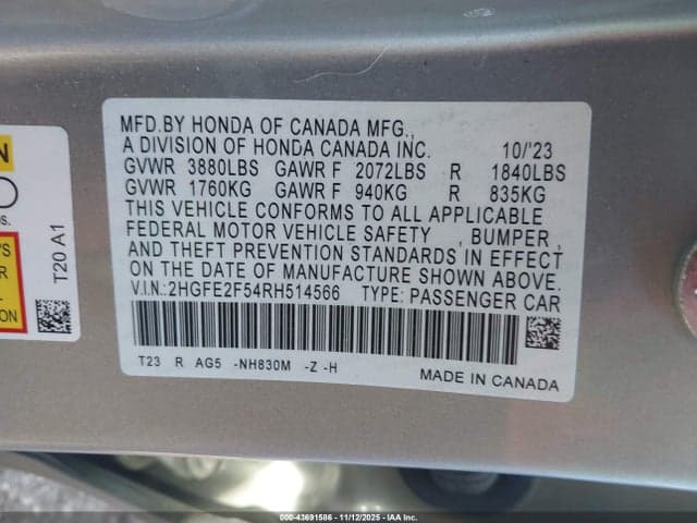 2024 HONDA CIVIC SPORT 9