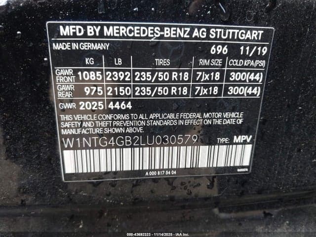 2020 MERCEDES-BENZ GLA 250 4MATIC 9