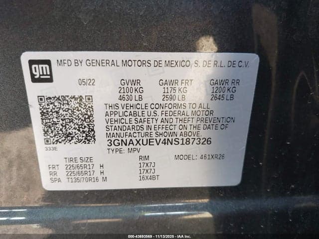 2022 CHEVROLET EQUINOX AWD LT 9