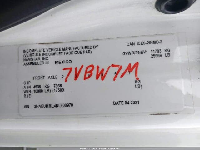 2022 INTERNATIONAL MV 8