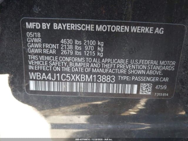 2019 BMW 430I GRAN COUPE 9