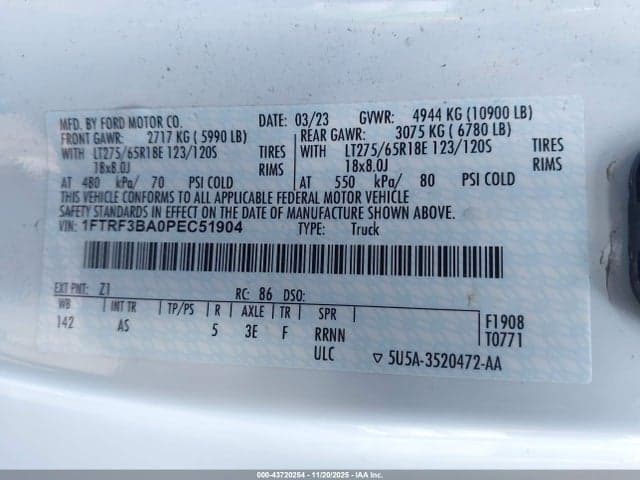 2023 FORD SUPER DUTY F-350 SRW XL 8