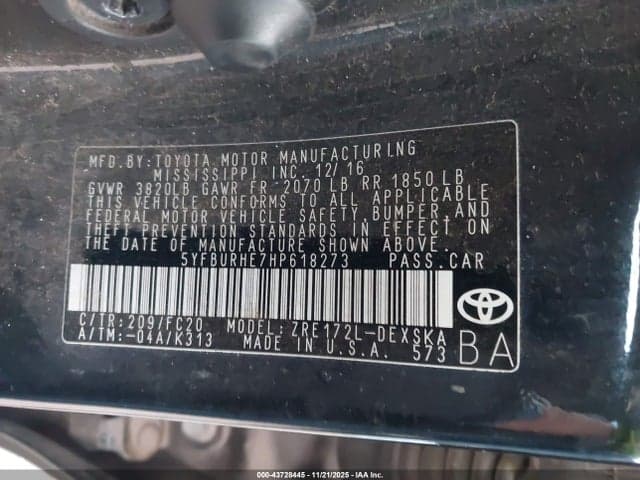 2017 TOYOTA COROLLA SE 9