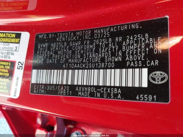 2025 TOYOTA CAMRY SE 9