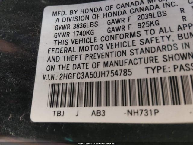 2018 HONDA CIVIC SI 9