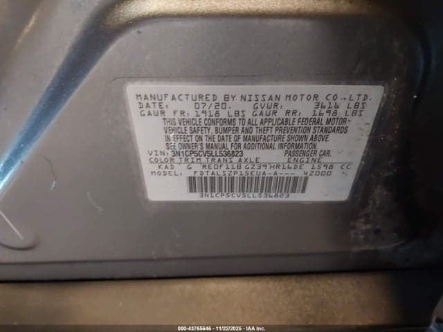2020 NISSAN KICKS SV XTRONIC CVT 9