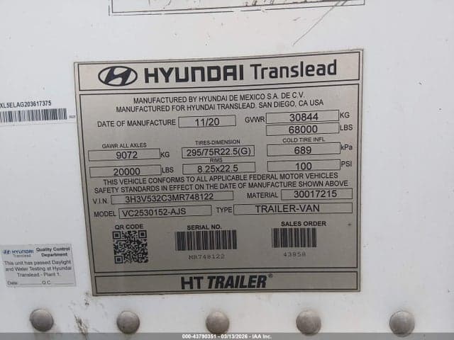 2021 HYUNDAI TRANSLEAD INC UNKNOWN 9