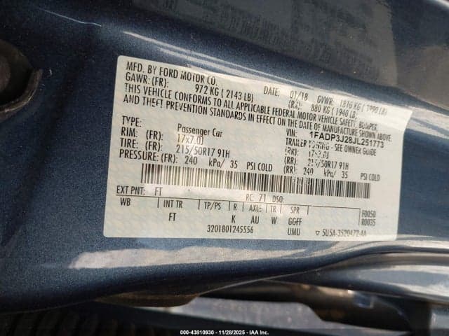 2018 FORD FOCUS TITANIUM 9