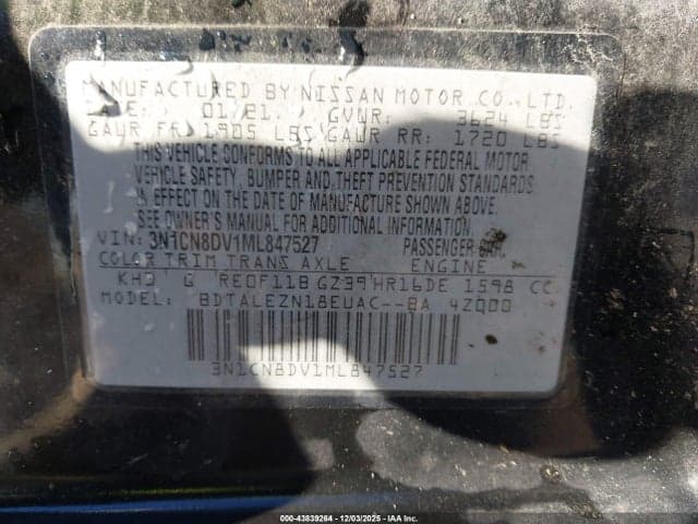 2021 NISSAN VERSA S XTRONIC CVT 9