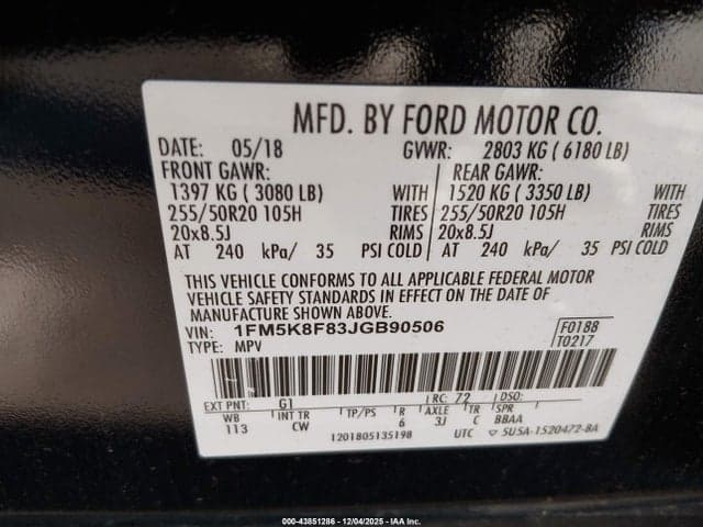 2018 FORD EXPLORER LIMITED 9