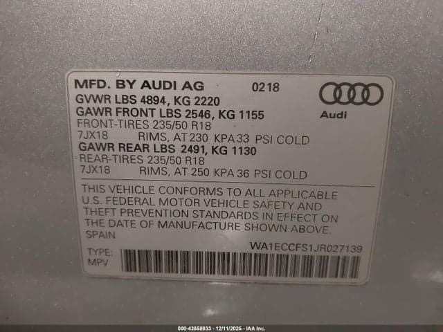 2018 AUDI Q3 2.0T PREMIUM/2.0T SPORT PREMIUM 9