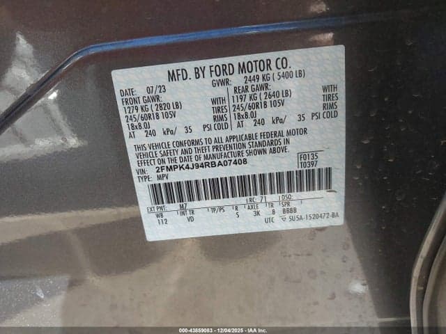 2024 FORD EDGE SEL 9