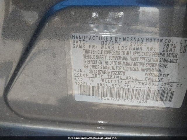 2019 NISSAN SENTRA S 9