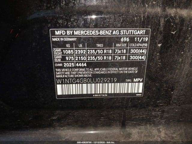 2020 MERCEDES-BENZ GLA 250 4MATIC 9
