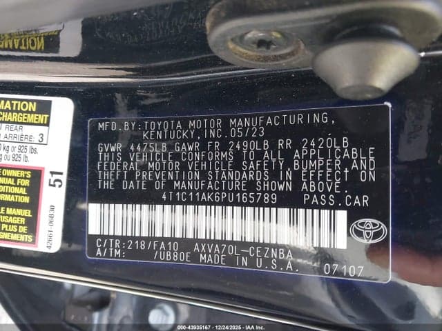 2023 TOYOTA CAMRY LE 9