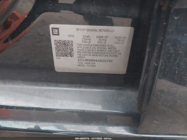 2018 CHEVROLET SONIC LS AUTO 9