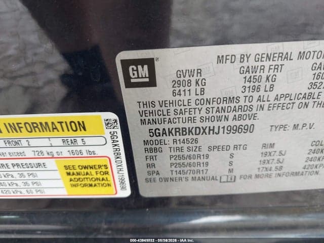 2017 BUICK ENCLAVE LEATHER 9