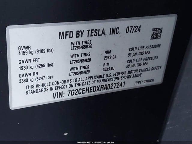 2024 TESLA CYBERTRUCK ALL-WHEEL DRIVE 9