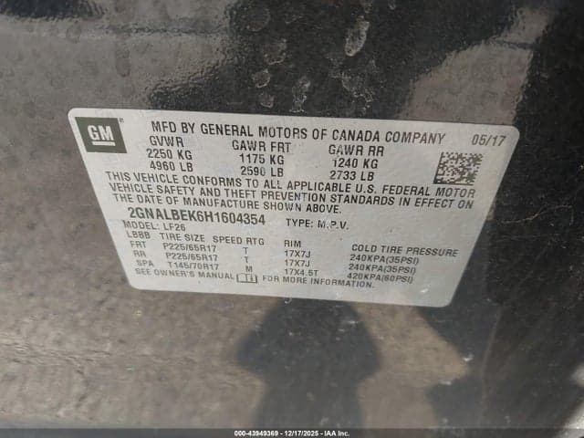 2017 CHEVROLET EQUINOX LS 9