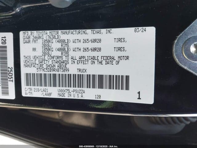 2024 TOYOTA TUNDRA HYBRID PLATINUM 4WD 9