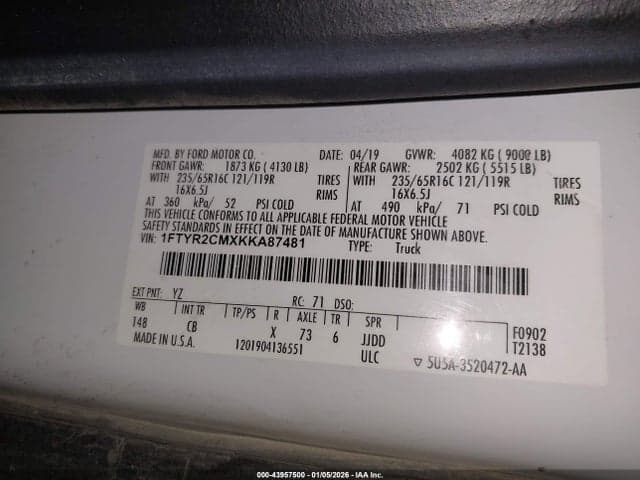 2019 FORD TRANSIT-250 9