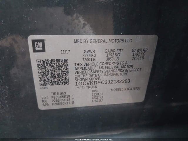 2018 CHEVROLET SILVERADO 1500 2LT 9