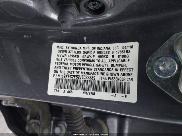2018 HONDA CIVIC LX 9