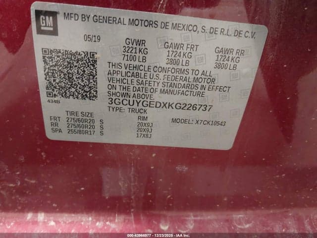 2019 CHEVROLET SILVERADO 1500 LTZ 9
