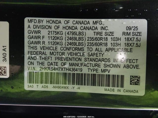 2026 HONDA CR-V EX-L AWD 9