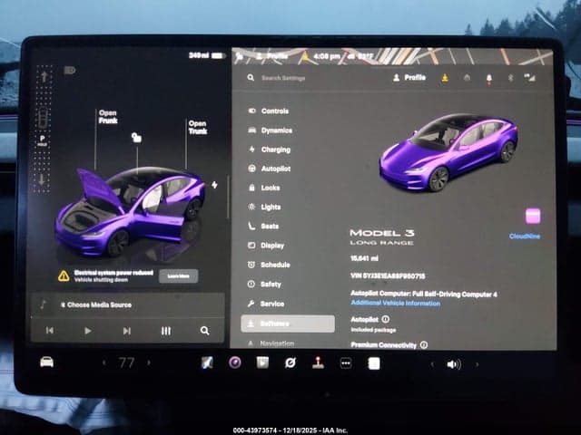 2025 TESLA MODEL 3 LONG RANGE REAR-WHEEL DRIVE/STANDARD REAR-WHEEL DRIVE 7
