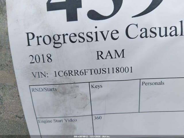 2018 RAM 1500 TRADESMAN 4X2 6'4 BOX 9