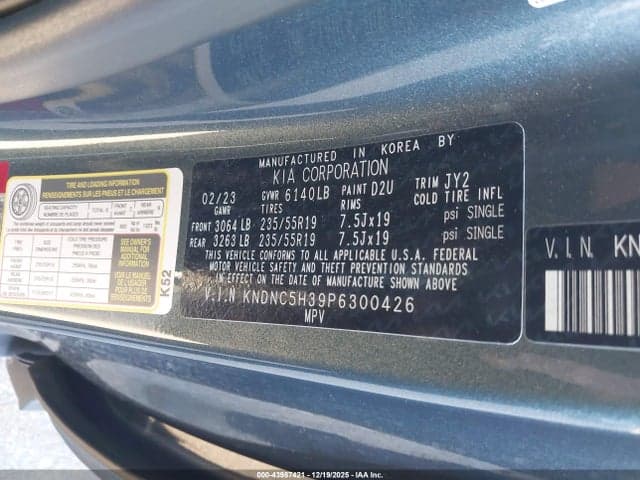 2023 KIA CARNIVAL MPV EX 9