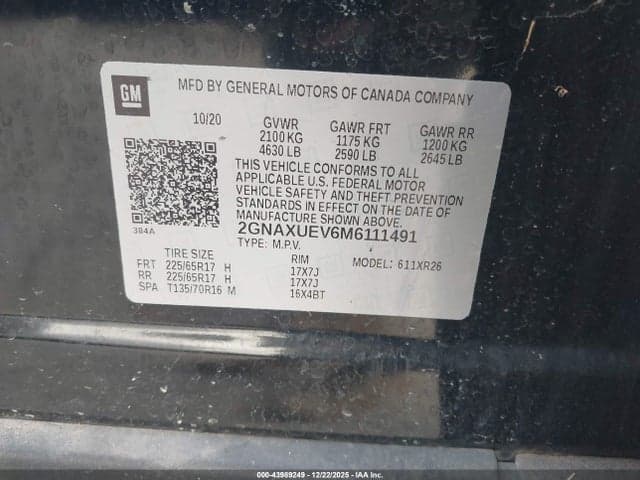 2021 CHEVROLET EQUINOX LT 9