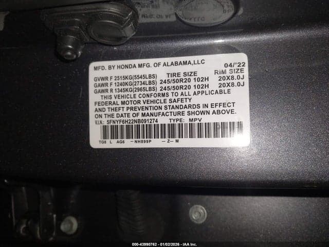 2022 HONDA PILOT AWD SPECIAL EDITION 9