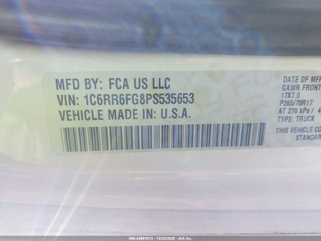 2023 RAM 1500 CLASSIC TRADESMAN 4X2 6'4 BOX 9