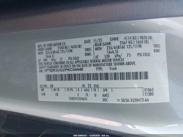 2023 FORD TRANSIT-250 CARGO VAN 9
