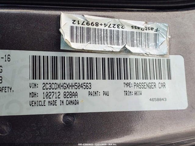 2017 DODGE CHARGER SXT RWD 9