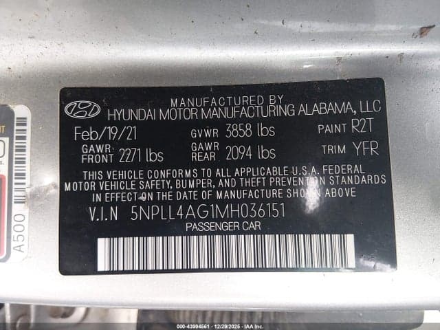 2021 HYUNDAI ELANTRA SE 9