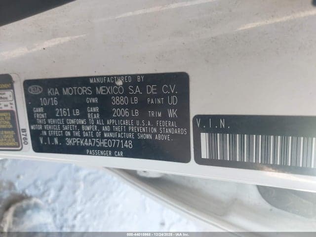 2017 KIA FORTE LX 9