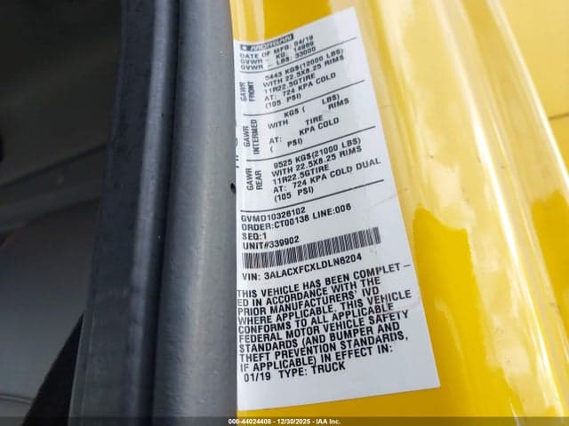 2020 FREIGHTLINER M2 106 9