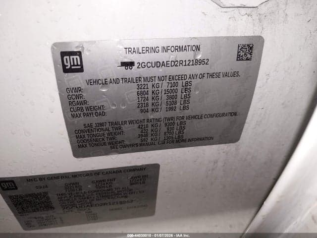2024 CHEVROLET SILVERADO 1500 4WD SHORT BED WT 9